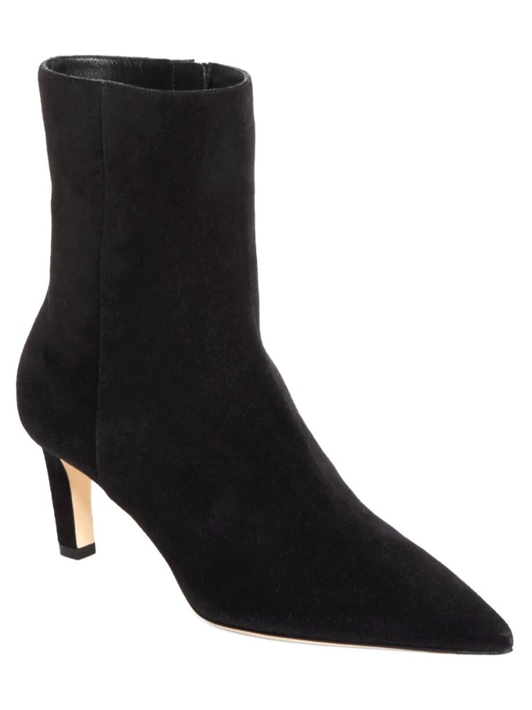 Jimmy Choo Alizze Womens Suede Bootie Heel Boots Black Size 37.5, Us 7.5 - Italy